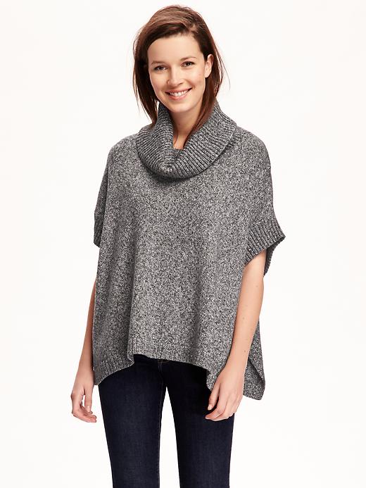 View large product image 1 of 1. Cowl-Neck Poncho for Women