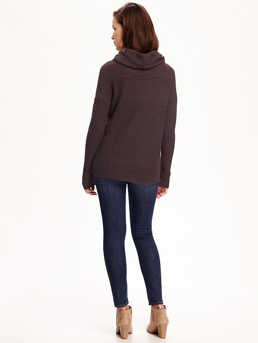 Image number 2 showing, Textured Cowl-Neck Sweater for Women