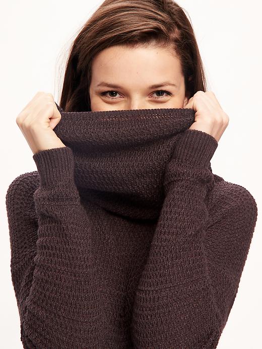 Image number 4 showing, Textured Cowl-Neck Sweater for Women