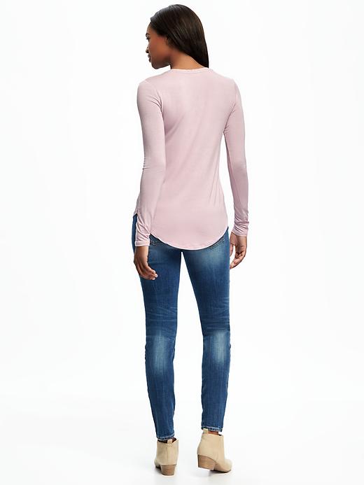 Image number 2 showing, V-Neck Layering Tee for Women