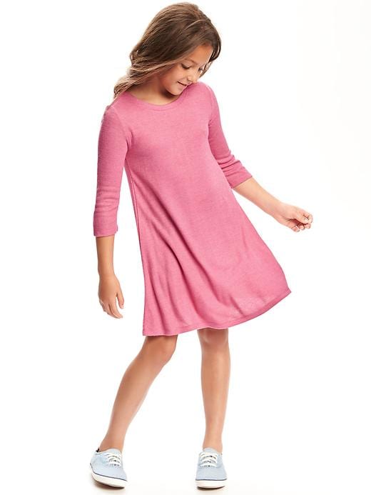 View large product image 1 of 2. Marled Sweater-Knit Swing Dress for Girls