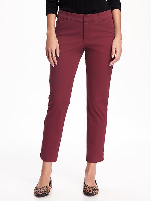 View large product image 1 of 1. Mid-Rise Pixie Ankle Chinos for Women