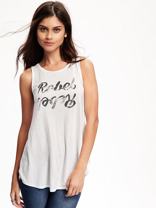 Image number 4 showing, Relaxed Graphic High-Neck Tank for Women