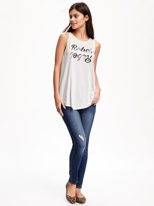 Image number 3 showing, Relaxed Graphic High-Neck Tank for Women