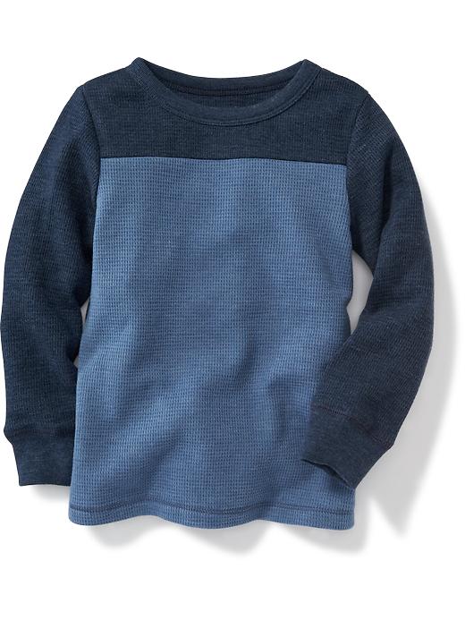 View large product image 1 of 1. Color-Block Thermal Crew-Neck Tee for Toddler