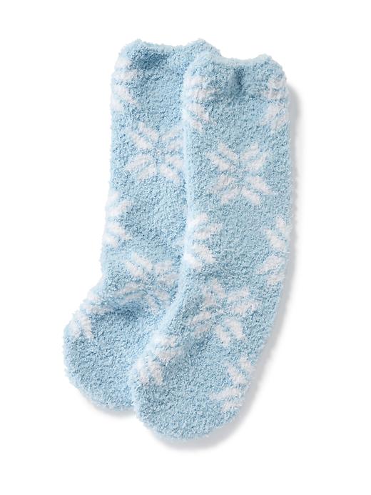 View large product image 1 of 1. Patterned Cozy Crew Socks for Women