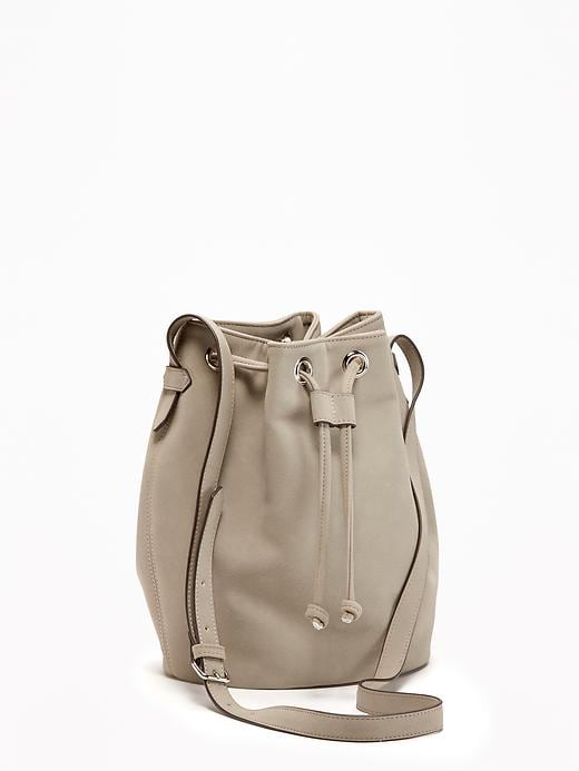 View large product image 1 of 2. Sueded Bucket Bag for Women