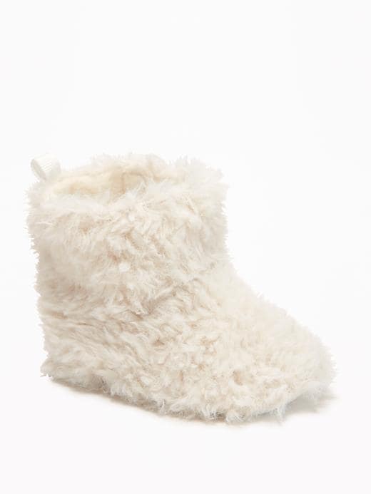 View large product image 1 of 5. Faux-Shearling Booties for Baby