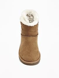 View large product image 3 of 3. Cozy Side-Button Boots for Girls