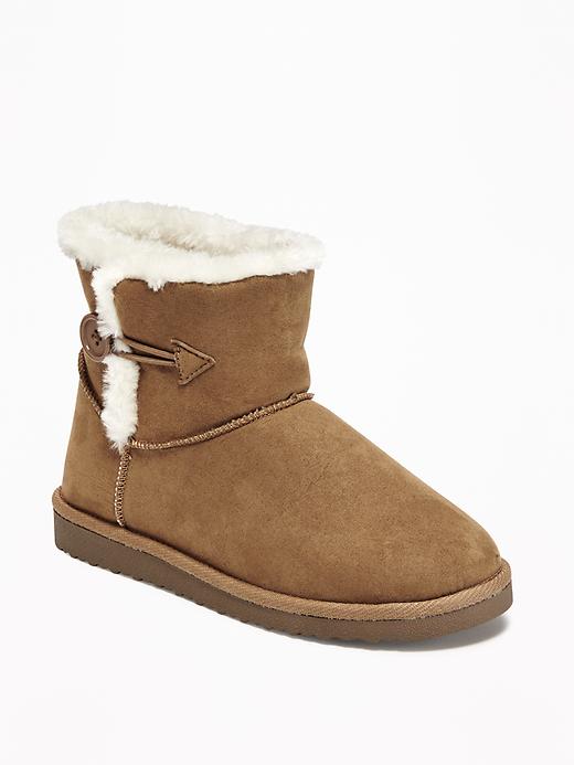 View large product image 1 of 3. Cozy Side-Button Boots for Girls