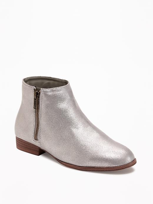 View large product image 1 of 3. Metallic Ankle Boots for Girls