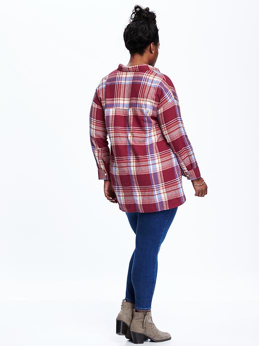 Image number 2 showing, Plaid Flannel Plus-Size Boyfriend Popover