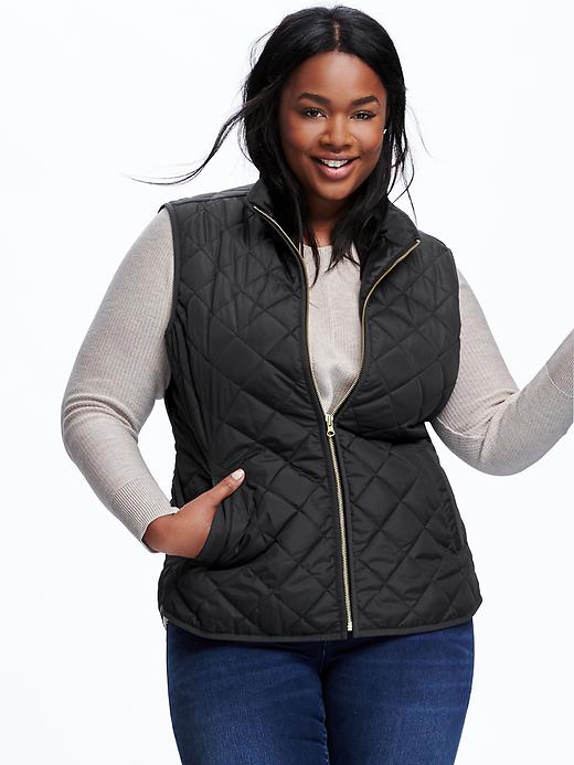 View large product image 1 of 1. Quilted Plus-Size Vest