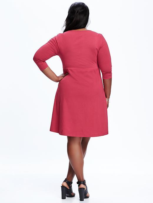 Image number 2 showing, Printed Fit & Flare Plus-Size Dress