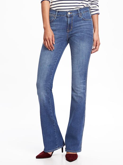 View large product image 1 of 3. Mid-Rise Micro Flare Jeans for Women