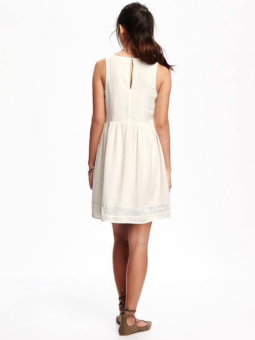 Image number 2 showing, Embroidered Swing Dress for Women
