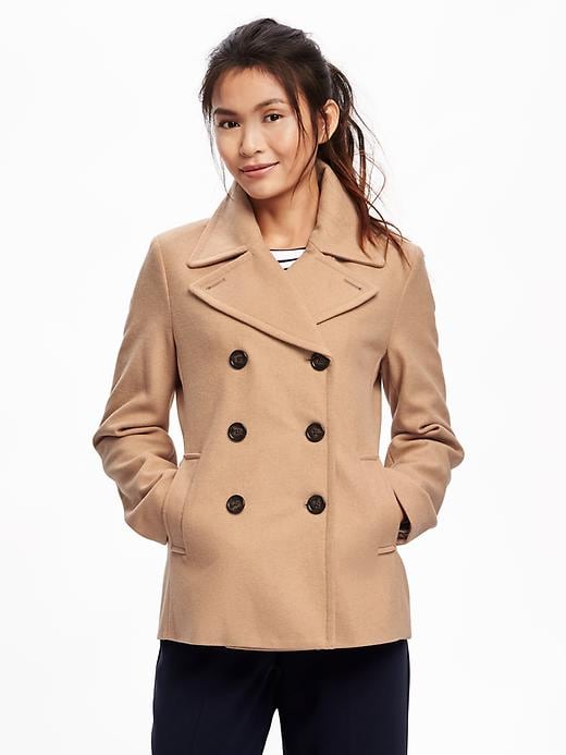 Image number 1 showing, Wool-Blend Peacoat for Women