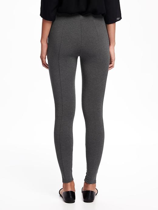 View large product image 2 of 3. Mid-Rise Ponte-Knit Leggings for Women