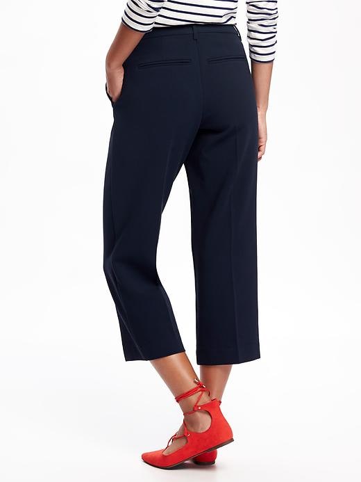 View large product image 2 of 3. Mid-Rise Soft Straight Crop Pant for Women