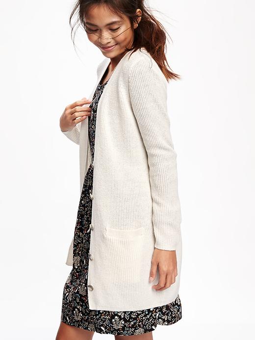 Image number 4 showing, Relaxed Shaker-Stitch Cardi for Women