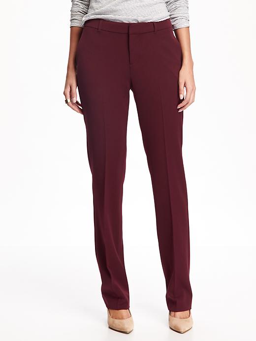 View large product image 1 of 1. Mid-Rise Straight Pants for Women