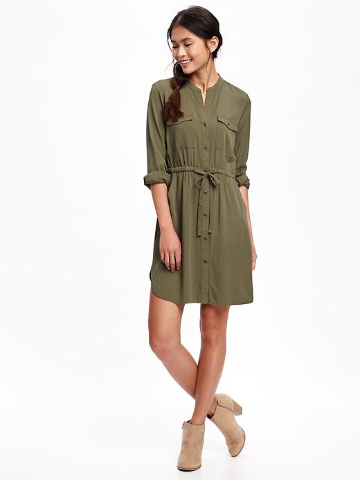 View large product image 1 of 2. Waisted Shirt Dress for Women