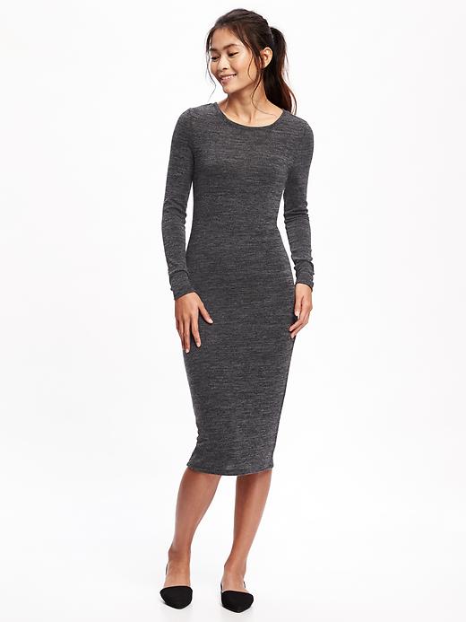 View large product image 1 of 2. Sweater-Knit Slim Shift Dress for Women