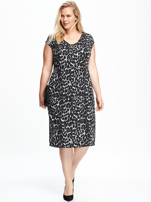 Image number 1 showing, Sleeveless Jersey Plus-Size Sheath Dress