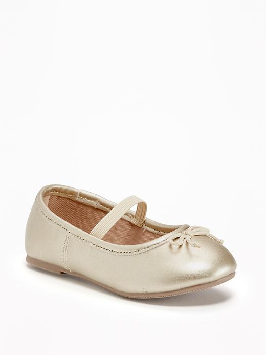 View large product image 1 of 4. Faux-Leather Ballet Flats For Toddler