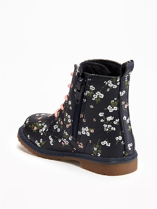 View large product image 2 of 4. Floral Utility Boots For Toddler