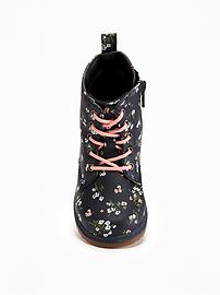 View large product image 3 of 4. Floral Utility Boots For Toddler