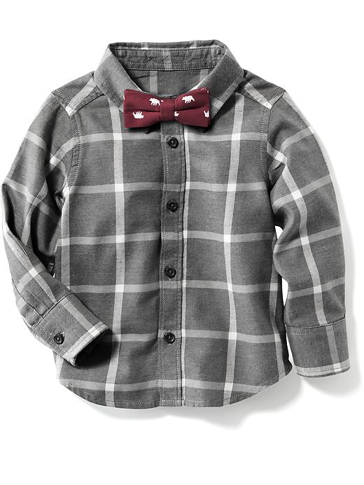 View large product image 1 of 2. Plaid Shirt & Bow-Tie Set for Toddler Boys
