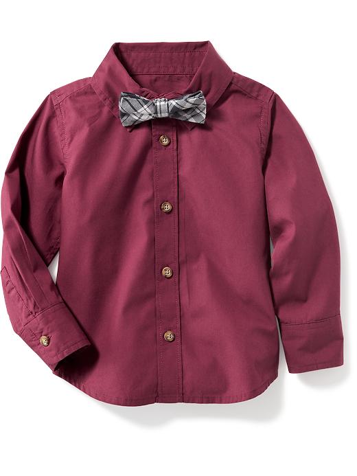 View large product image 1 of 1. Plaid Shirt & Bow-Tie Set for Toddler Boys