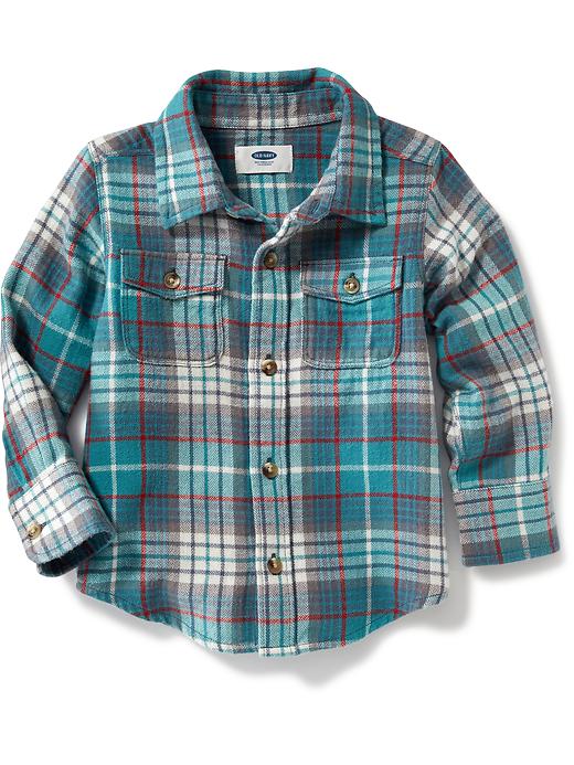 View large product image 1 of 1. Double-Pocket Flannel Shirt for Toddler