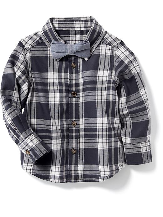 View large product image 1 of 1. Plaid Shirt & Bow-Tie Set for Toddler Boys