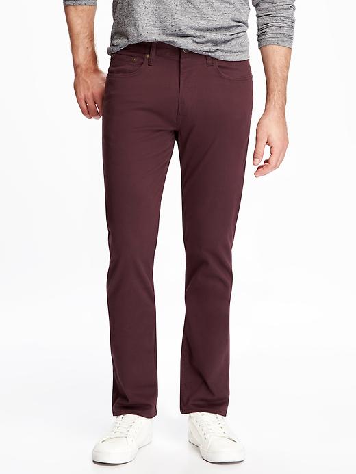 View large product image 1 of 1. Slim Built-In Flex Brushed-Twill Pants for Men