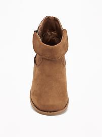 View large product image 3 of 4. Sueded Fold-Over Booties For Toddler