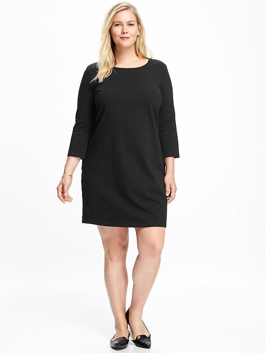 Image number 1 showing, Plus-Size Jersey Shift Dress