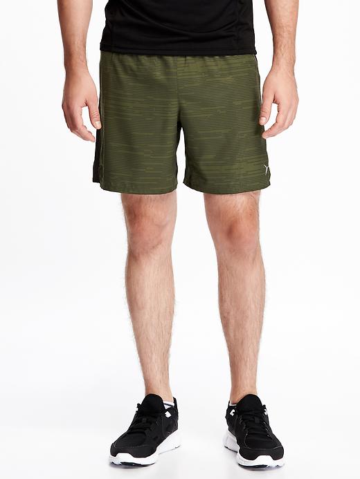View large product image 1 of 1. Go-Dry Printed Run Shorts for Men (7")