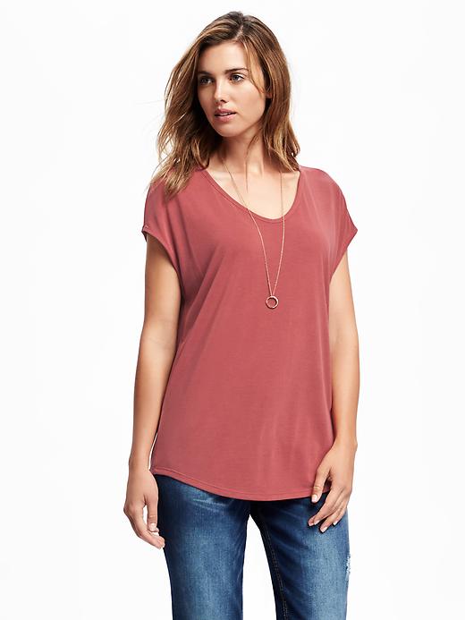 View large product image 1 of 1. Cocoon Sandwashed Tee for Women
