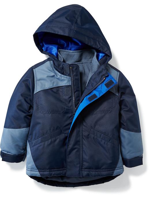 View large product image 1 of 2. 3-In-1 Hooded Snow Jacket for Toddler Boys
