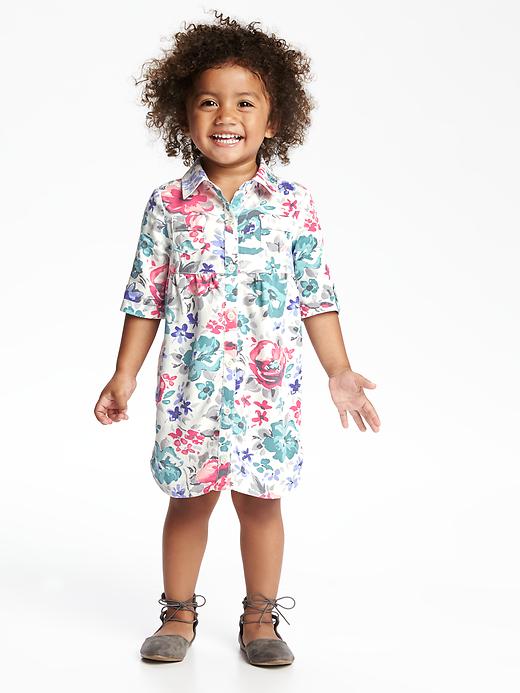 View large product image 1 of 1. Floral Shirt Dress for Toddler