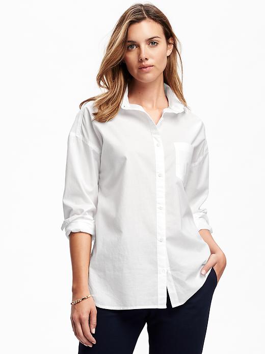 Image number 1 showing, Boyfriend White Shirt for Women