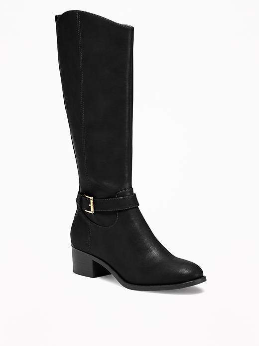View large product image 1 of 1. Tall Side-Buckle Riding Boots for Women
