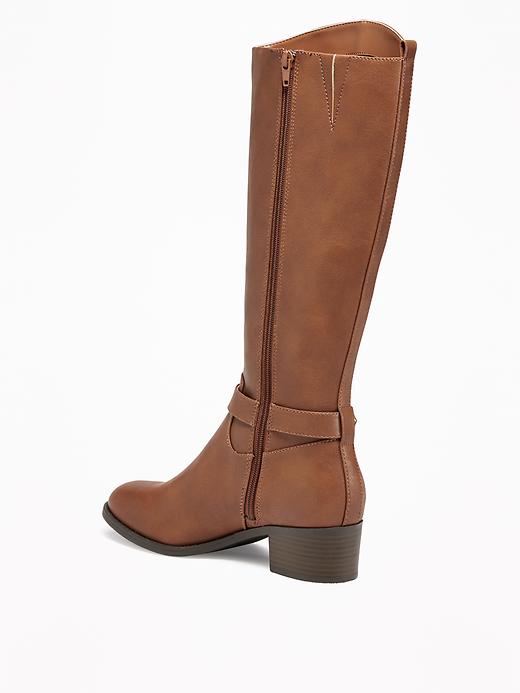 Image number 3 showing, Tall Side-Buckle Riding Boots for Women