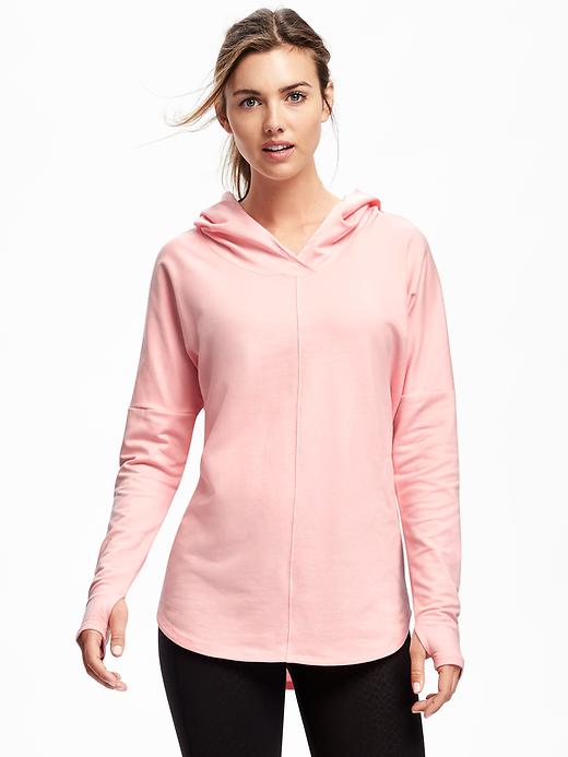 View large product image 1 of 1. Performance Lightweight Fleece Hooded Top for Women