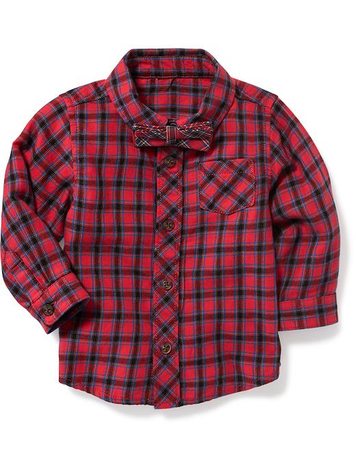 View large product image 1 of 2. Plaid Bow-Tie Shirt for Baby