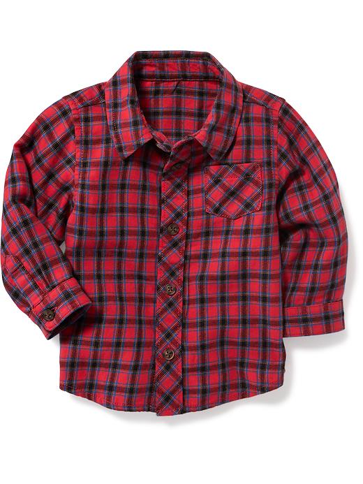 View large product image 2 of 2. Plaid Bow-Tie Shirt for Baby