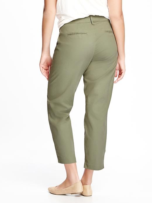 View large product image 2 of 2. Secret-Slim Plus-Size Pixie Chinos