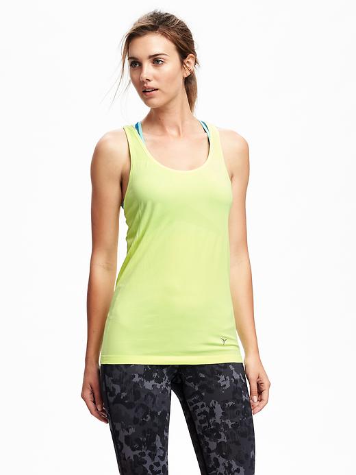 View large product image 1 of 1. Go-Dry Fitted Performance Seamless Tank for Women